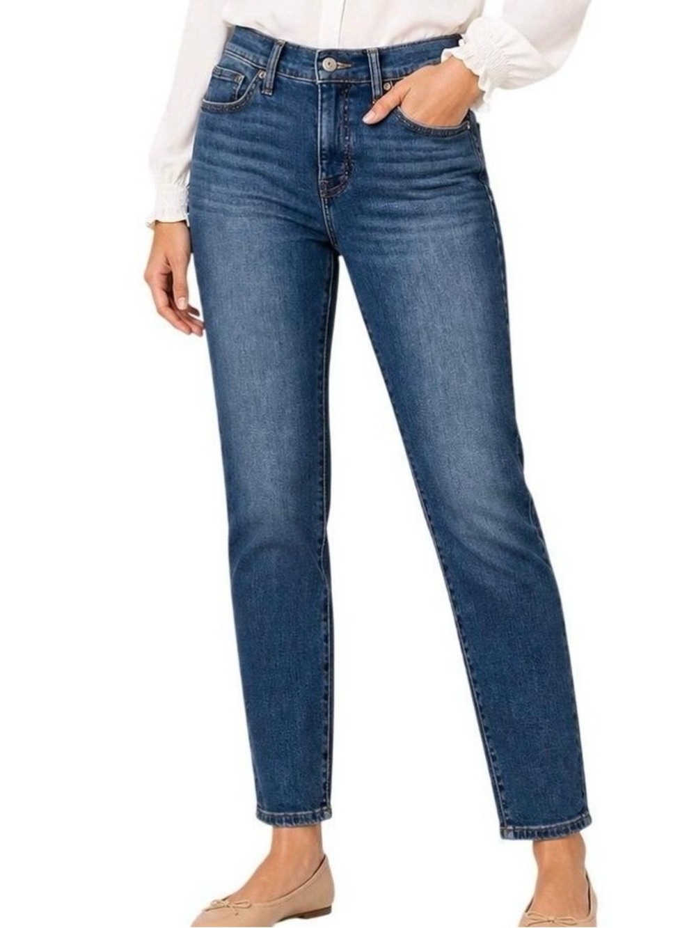 NEW Lucky Brand Ava Mid Rise Skinny Jeans Dark Blue women’s 12/31 $99 retail